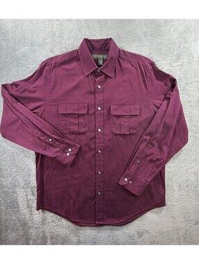Banana Republic Classic Burgundy Long Sleeve Button-Up Shirt